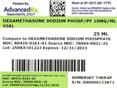Dexamethasone Sodium Phosp- PF Vial 80425-0261-01.jpg label 1 - Dexamethasone Sodium Phosp PF Vial 80425 0261 01